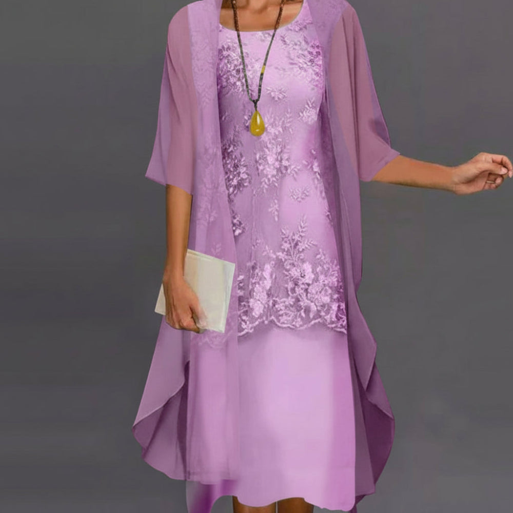 Jolvin  - Élégante robe chiffon deux pièces